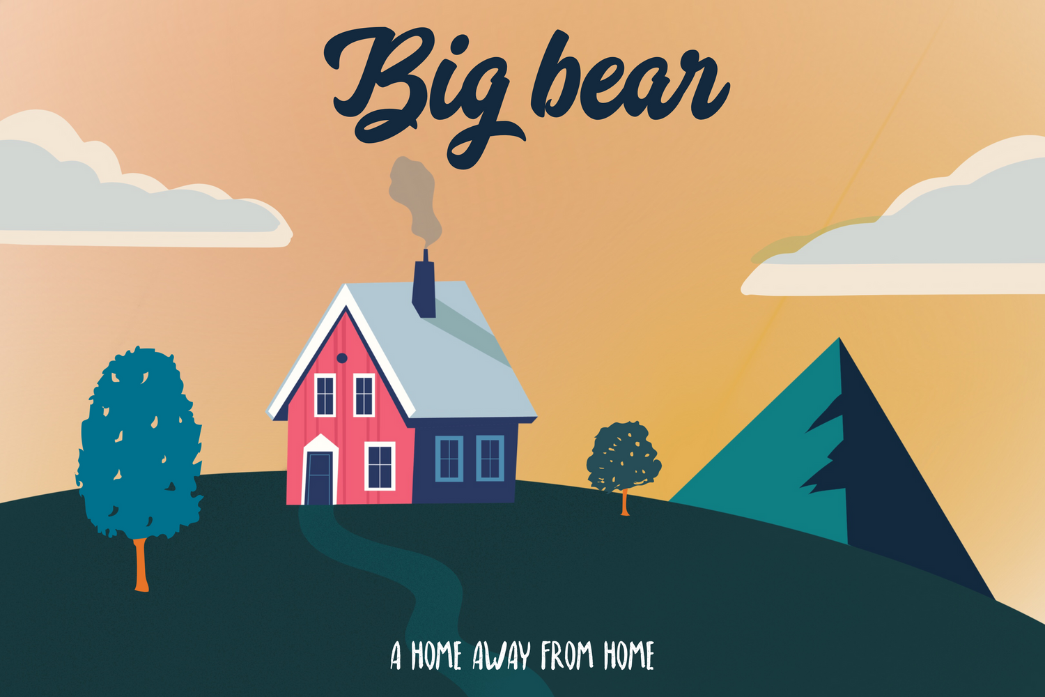 Big Bear California Illustration