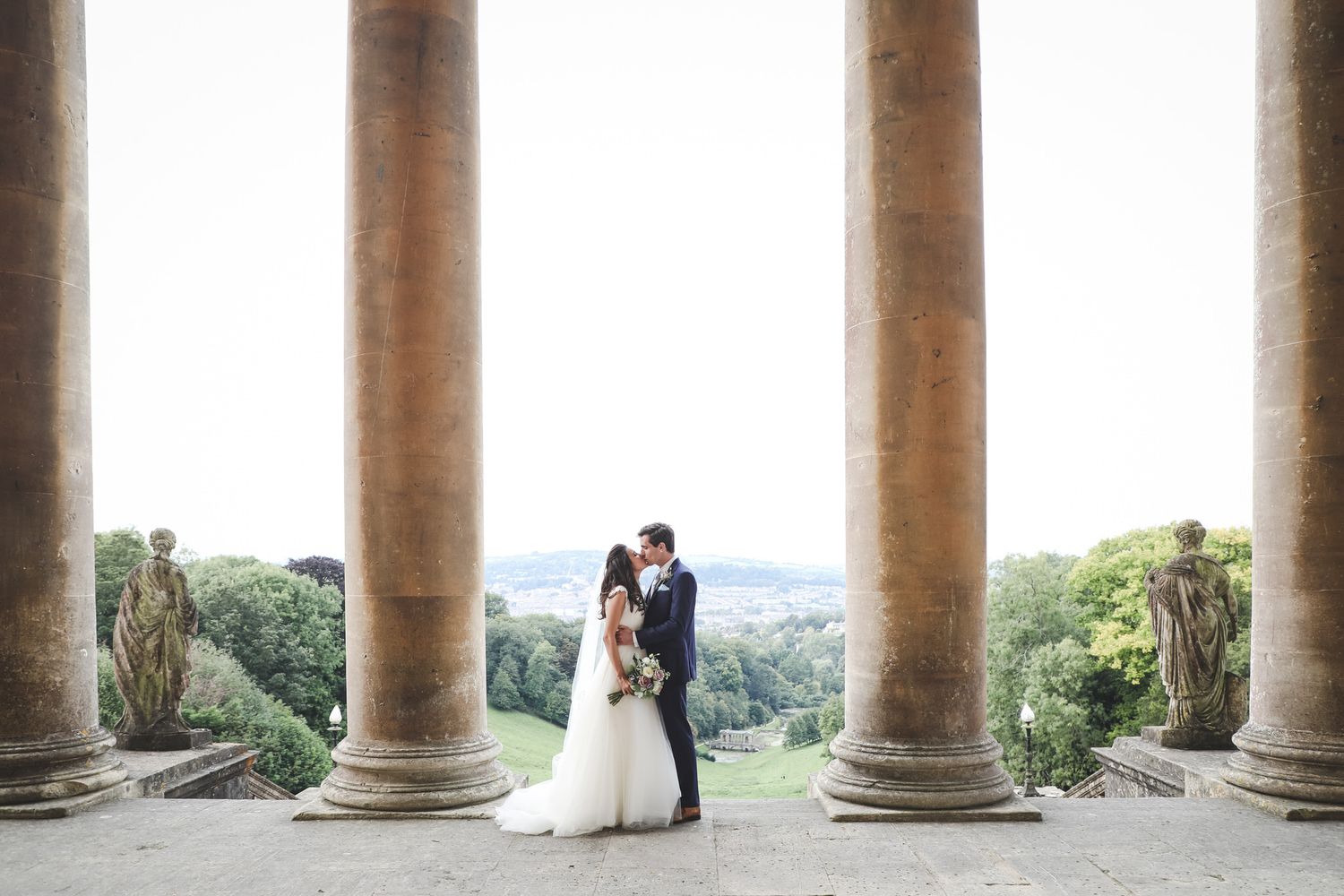 Steven & Claire natural wedding photography Cotswolds Oxfordshire Bath Priory Bride and Groom Kiss