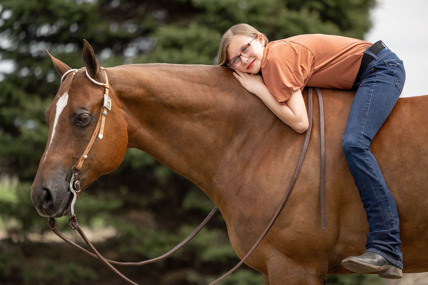 Ava and Hooley - Chestnut Quarter Horse Gelding