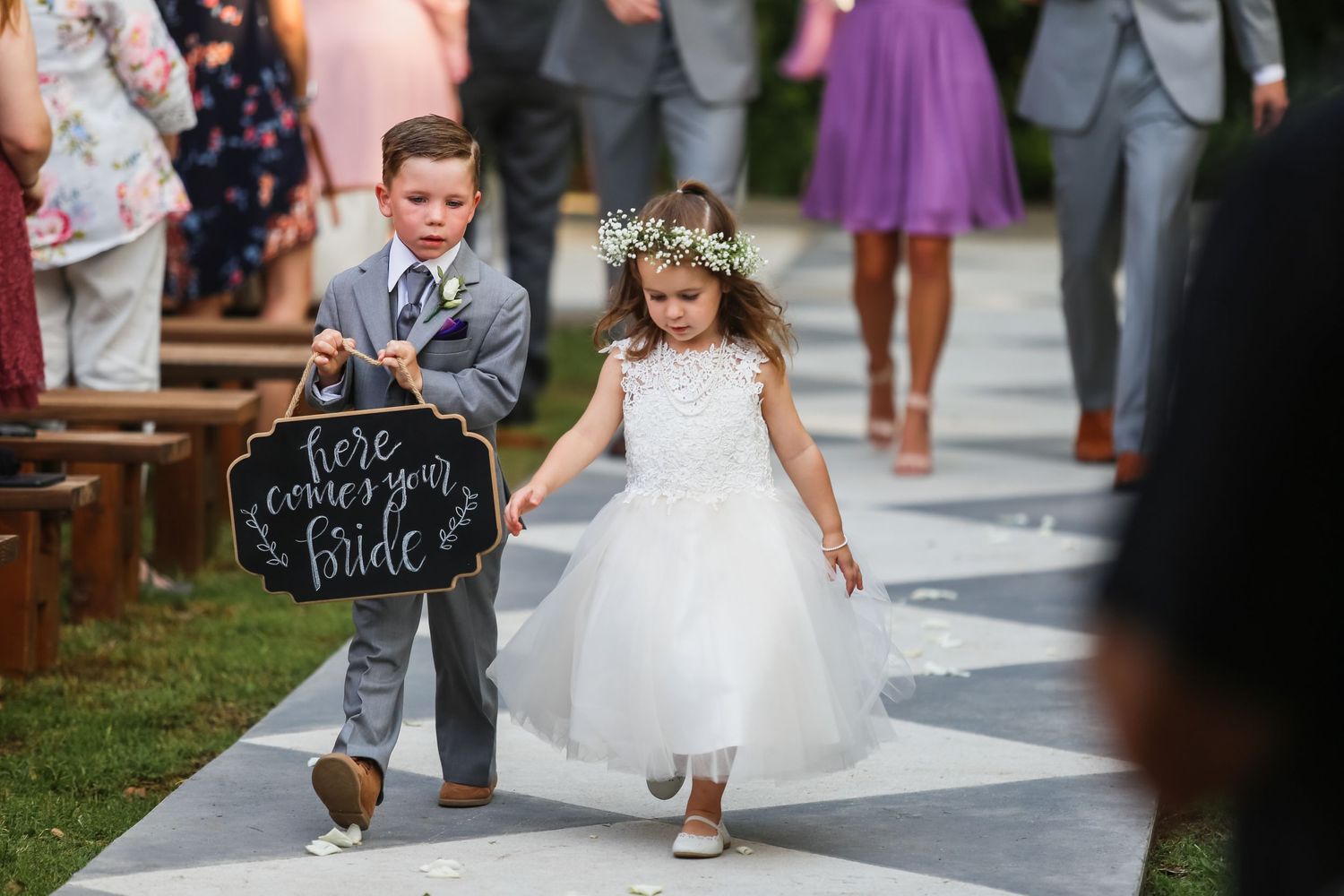 Dallas wedding photographer flower girl ring bearer
