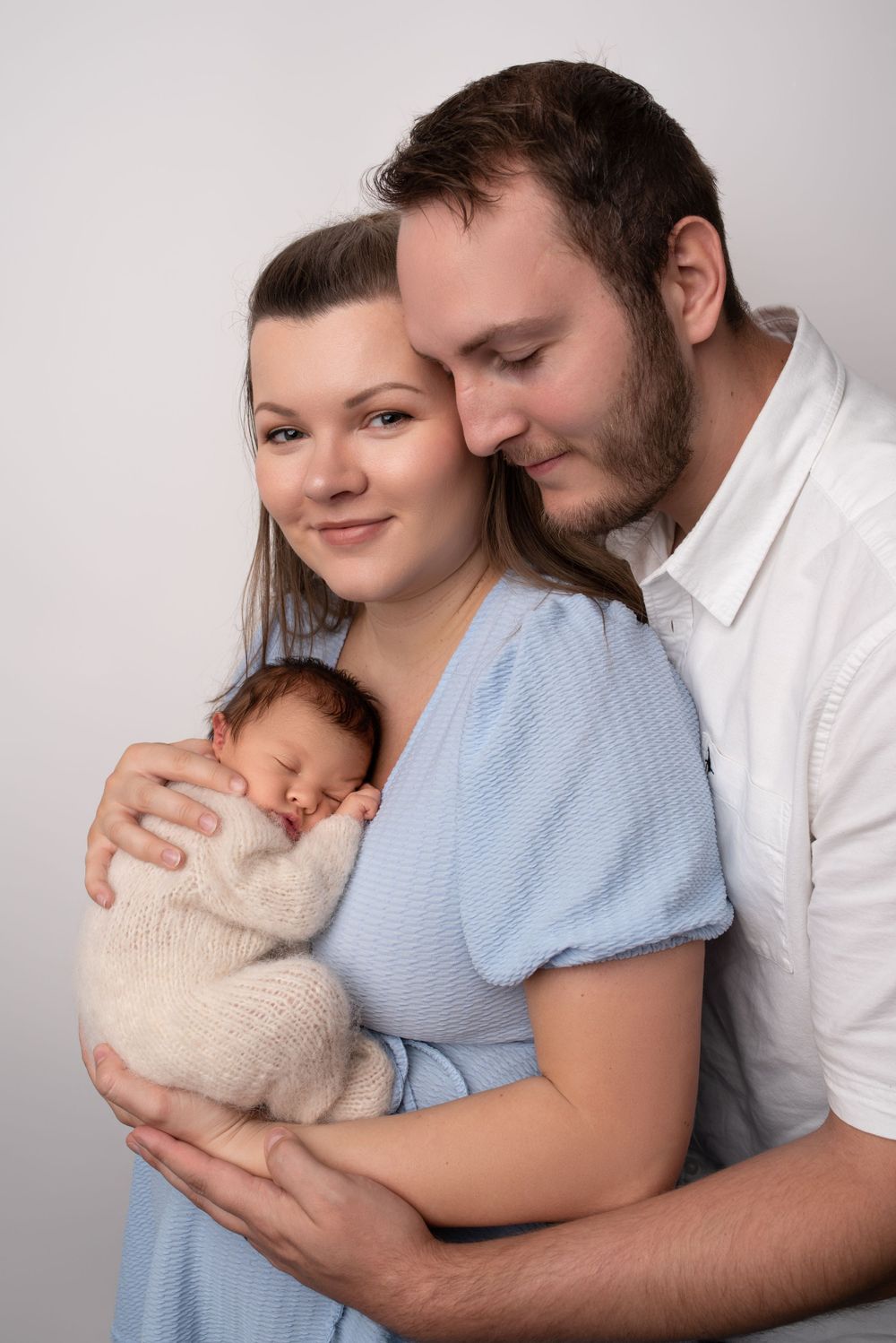 mother holding newborn baby studio portrait Wolverhampton