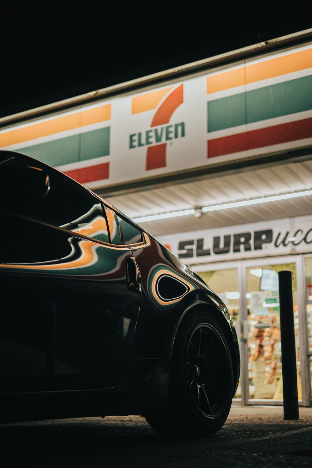 Lethbridge Car Photographer 7-Eleven 370z Night Photography