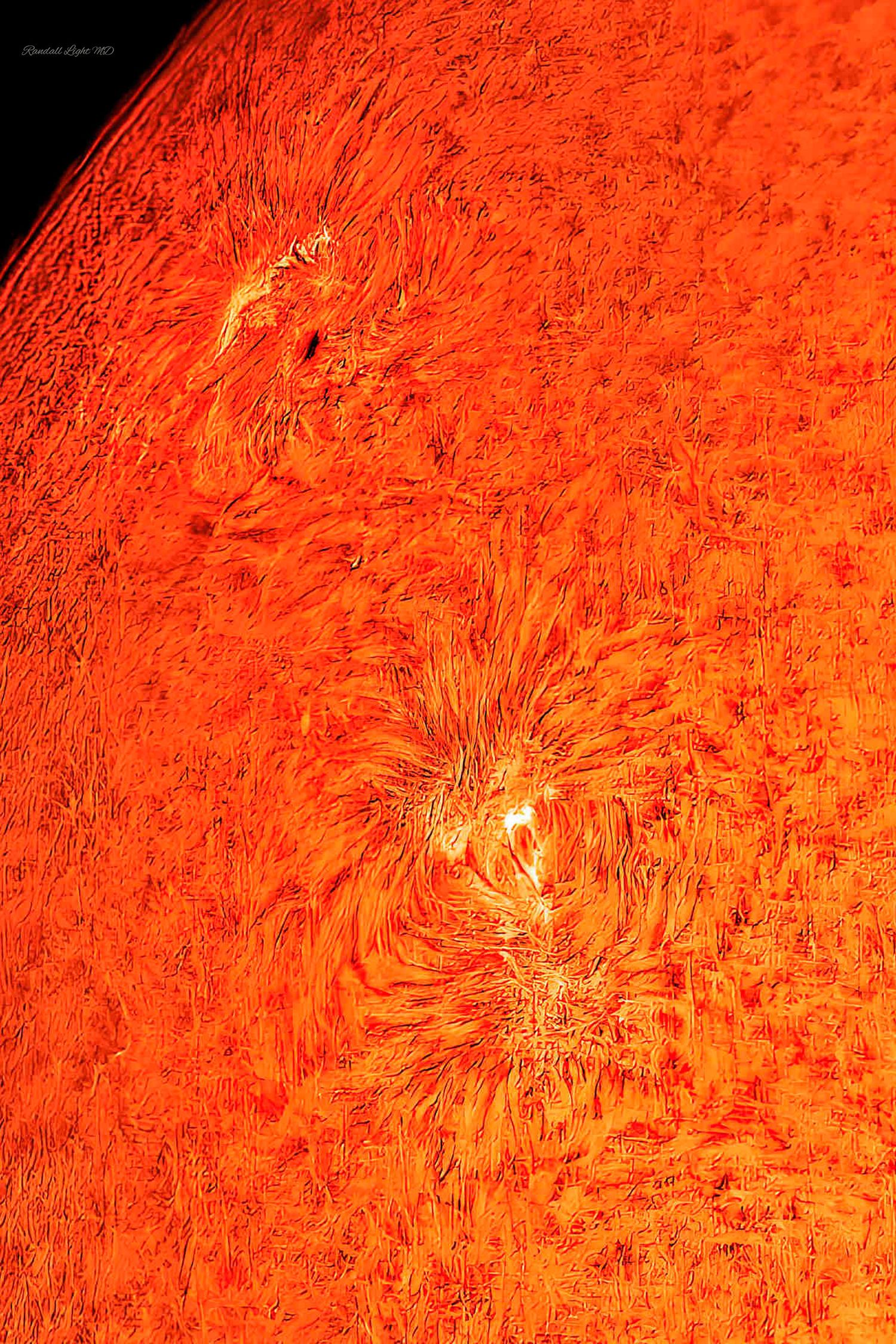 SUNSPOT AND SOLAR PLAGE