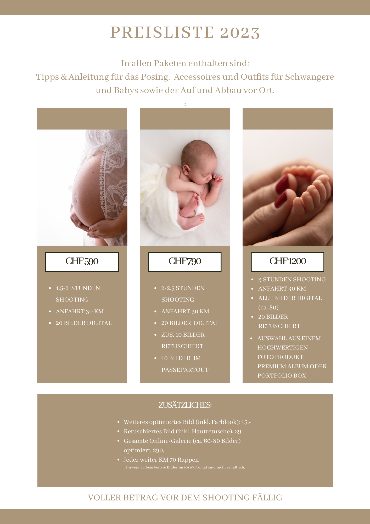 Preisliste Little Moments Photography