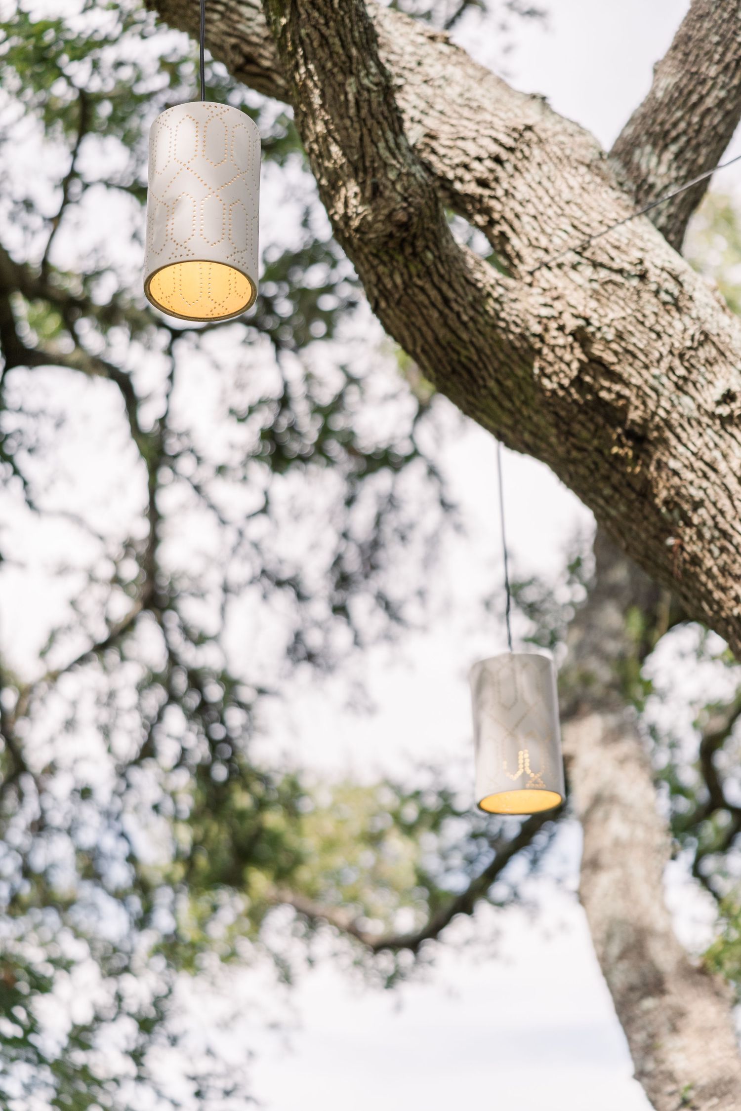 tree lanterns at Stonehouse Villa