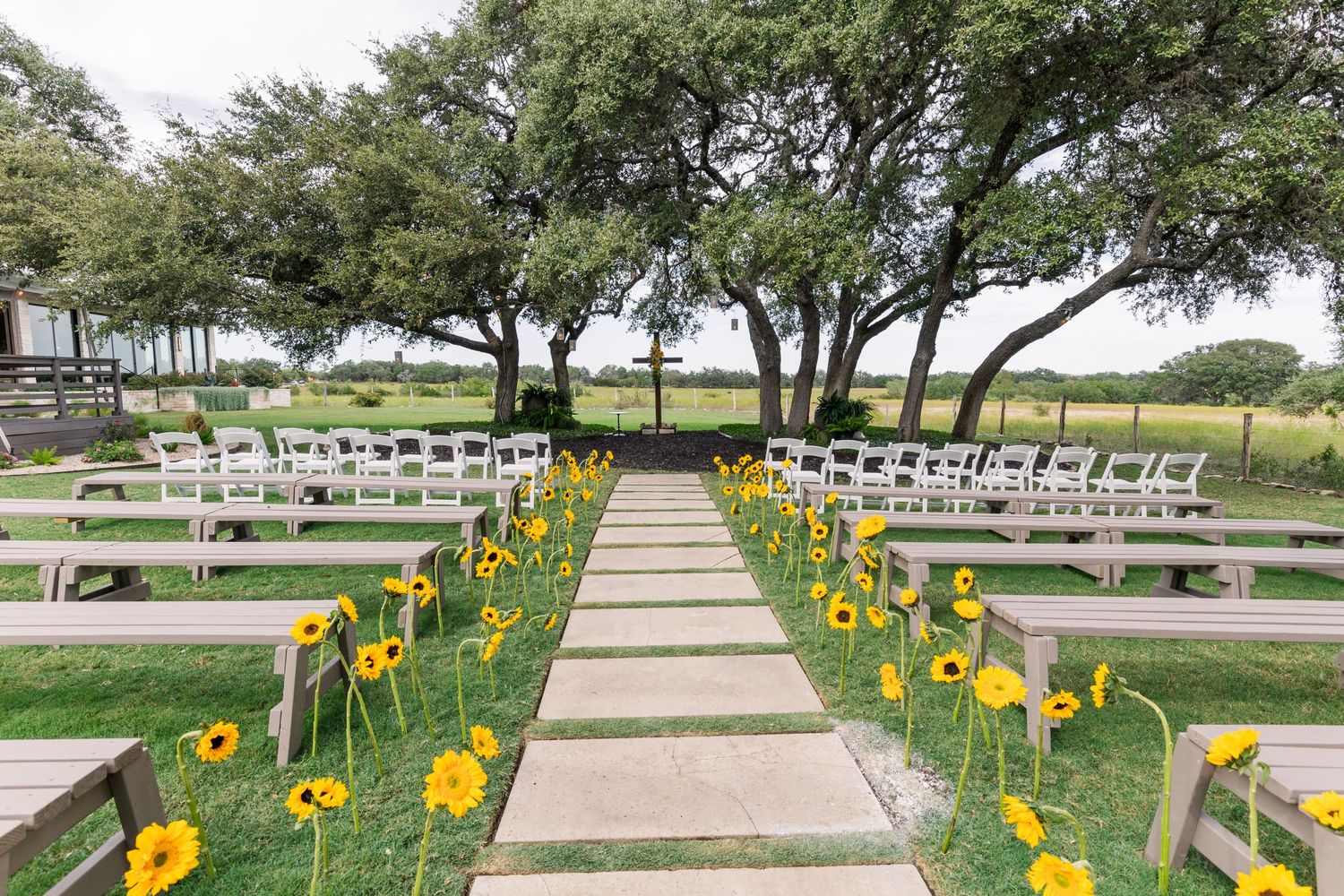 wedding ceremony at Stonehouse Villa