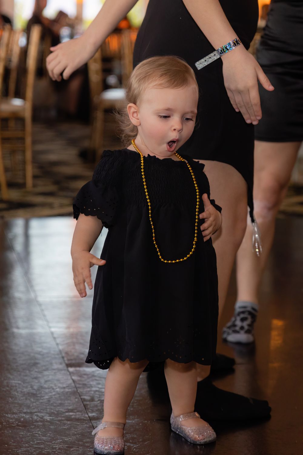 child yelling while dancing at trump national gold club in pine hill new jersey