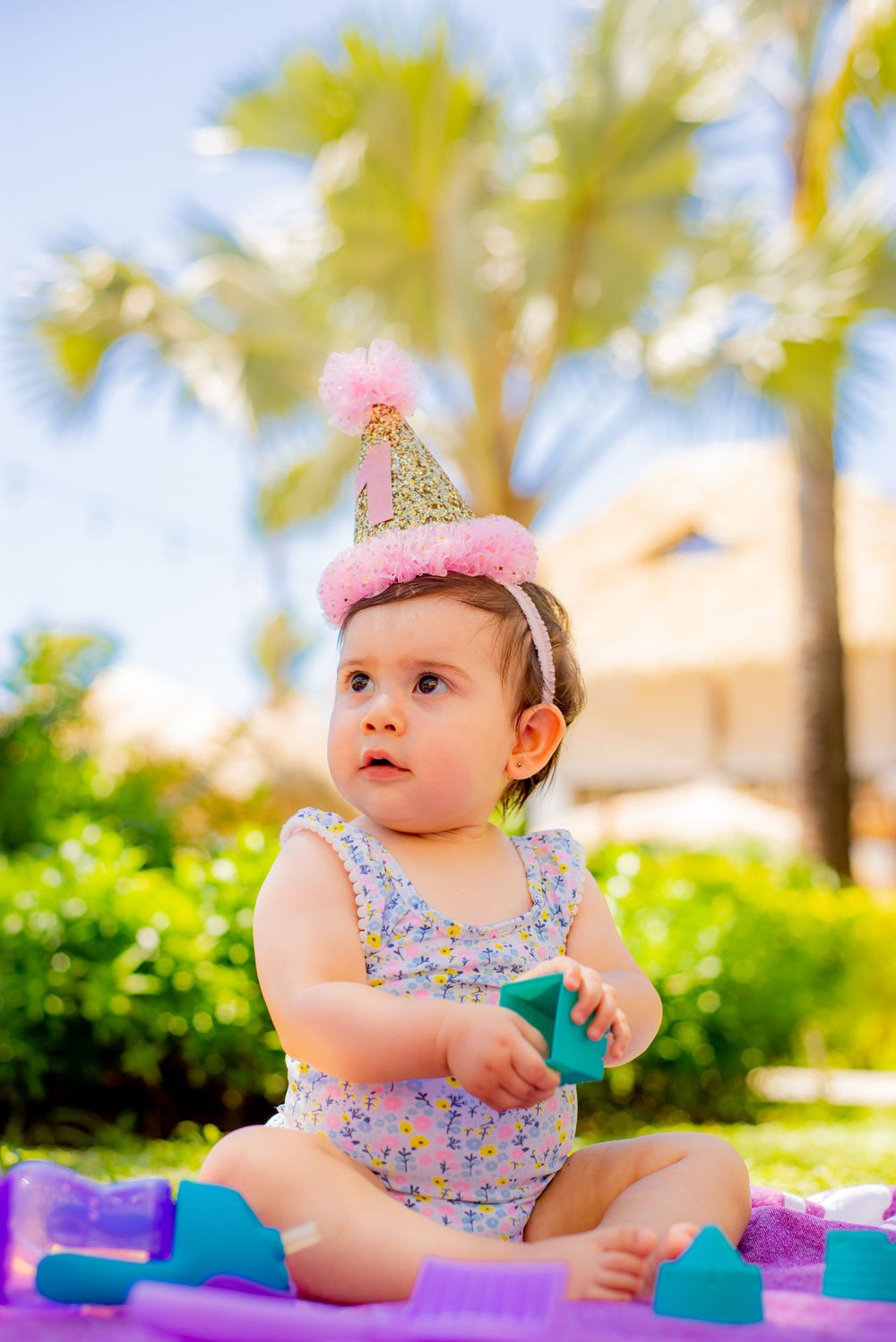 Birthday baby girl Photo Shoot in Flamingo Beach