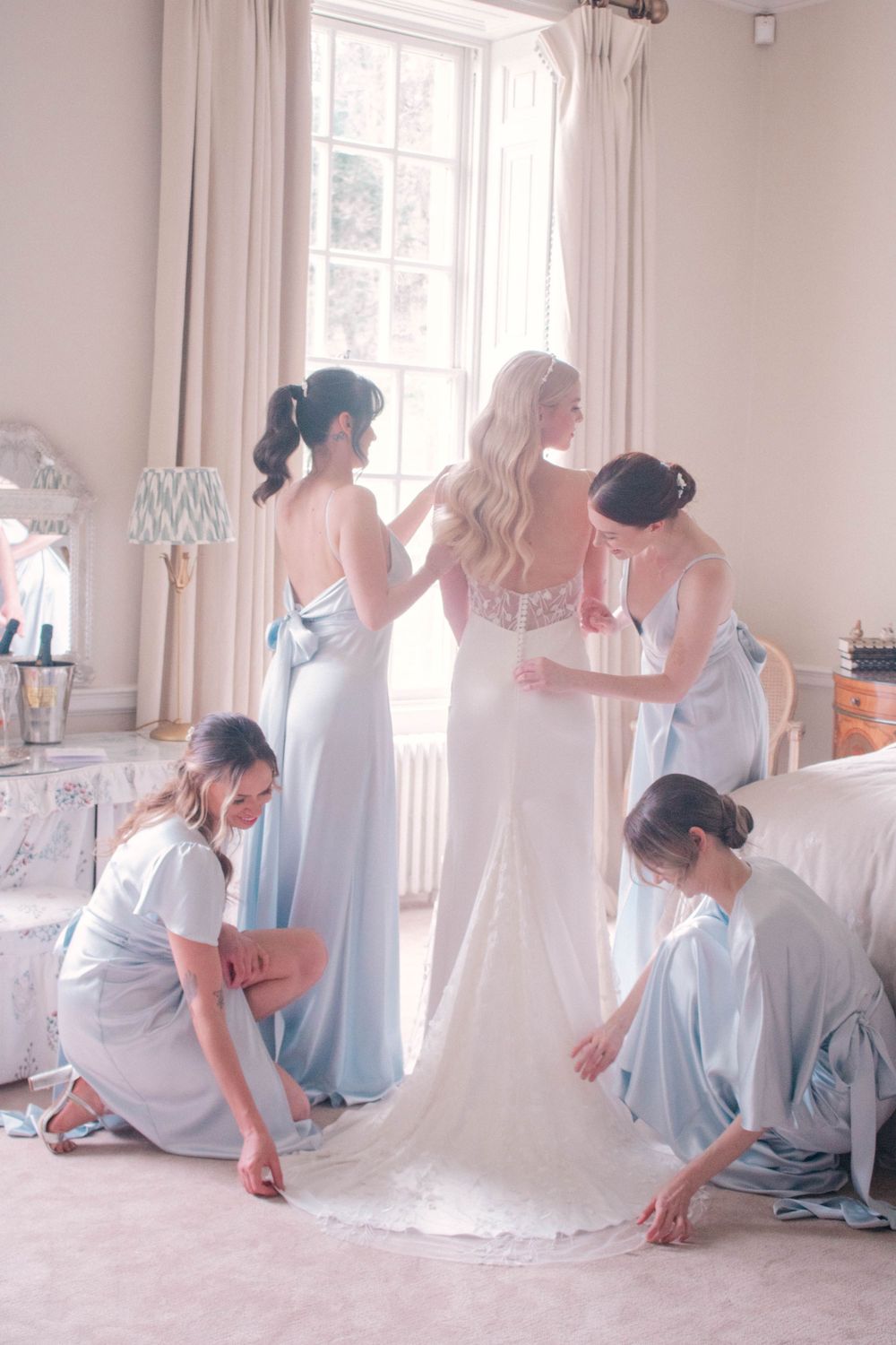 Findon place luxury fine art wedding photography bridesmaids inspiration photography
