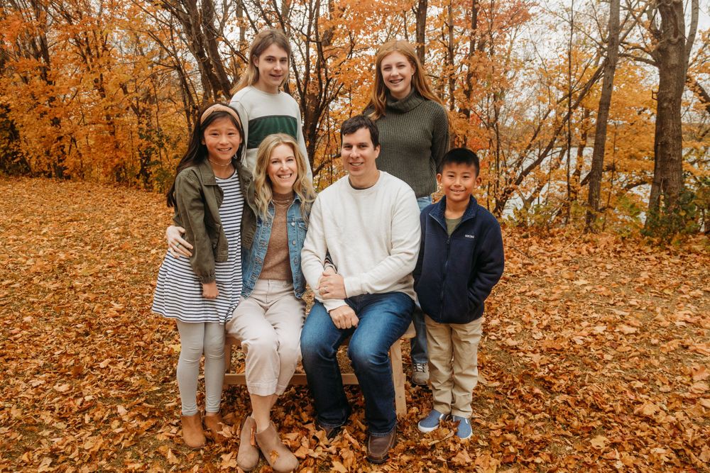Family in the fall