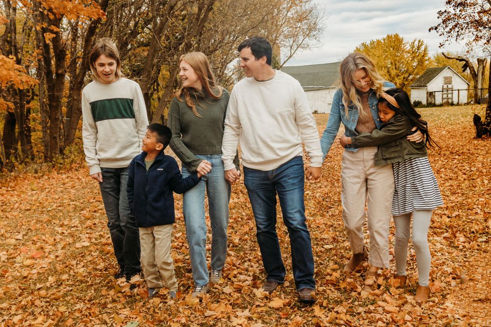 Family in the fall
