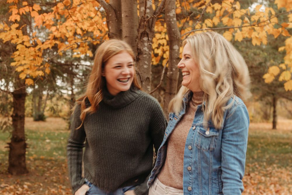 Family in the fall