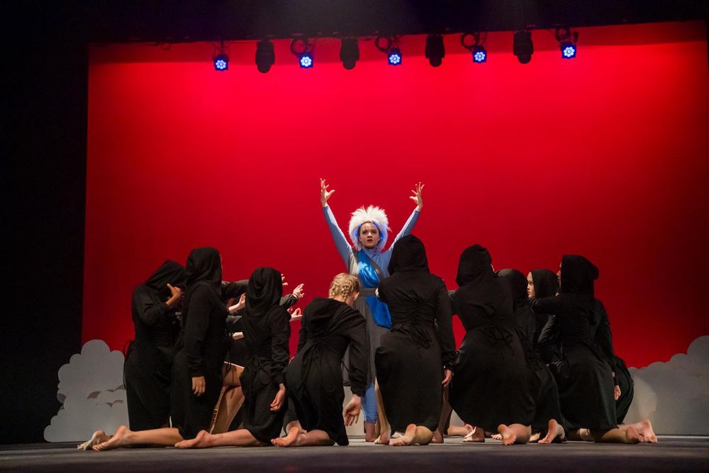 Halaya Mitchell performs as Hades in NPA's Hercules, 2023.