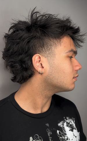 Mullet/Mohawk alternative haircut done by Angelis