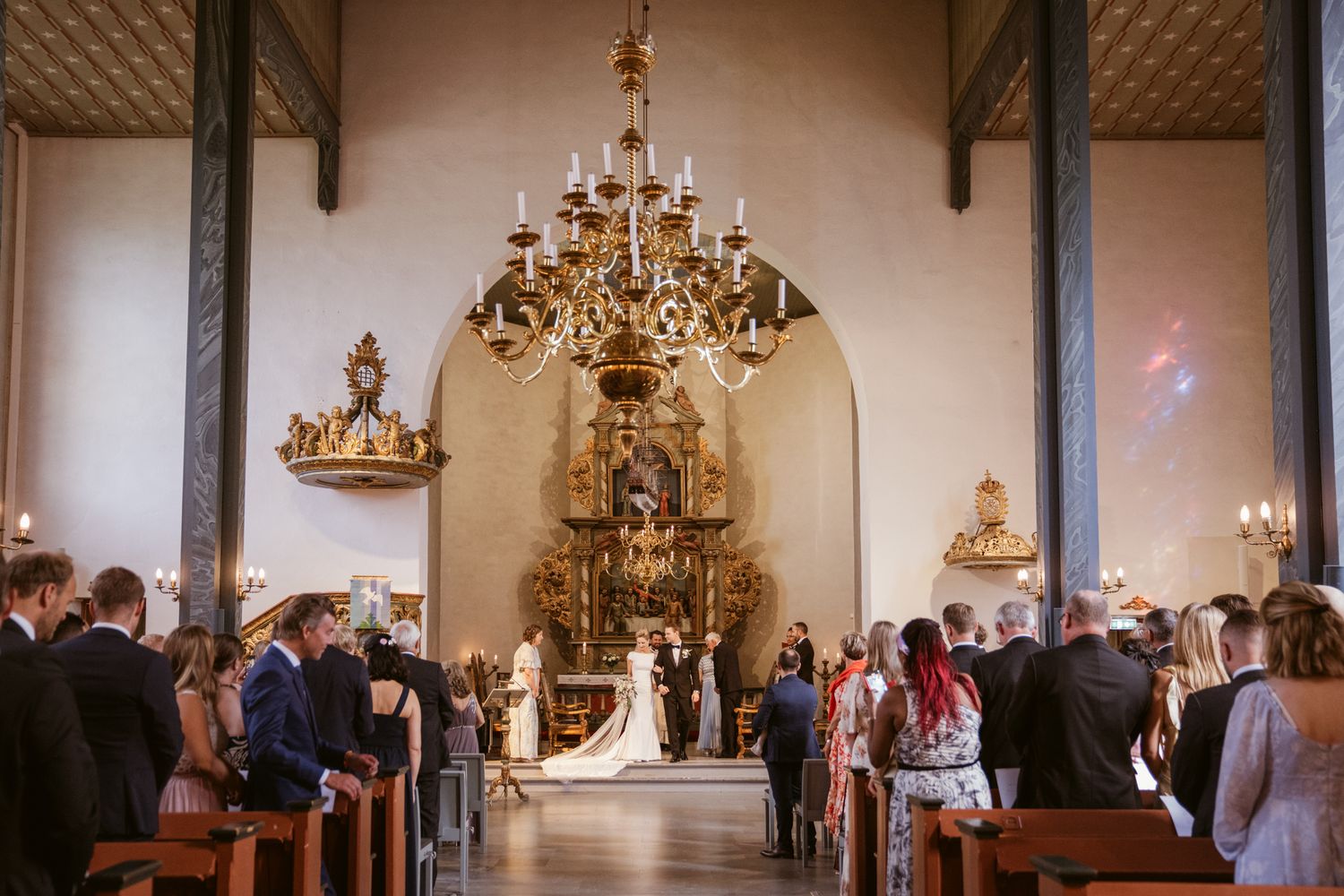 Borddekning til bryllupsfest
