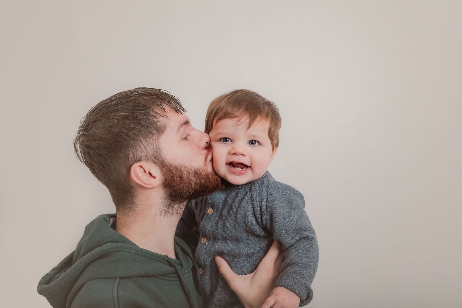 A series of intimate family photos showing tender moments and embraces against a light background. Photographer. Hull. East Yorkshire. Photo