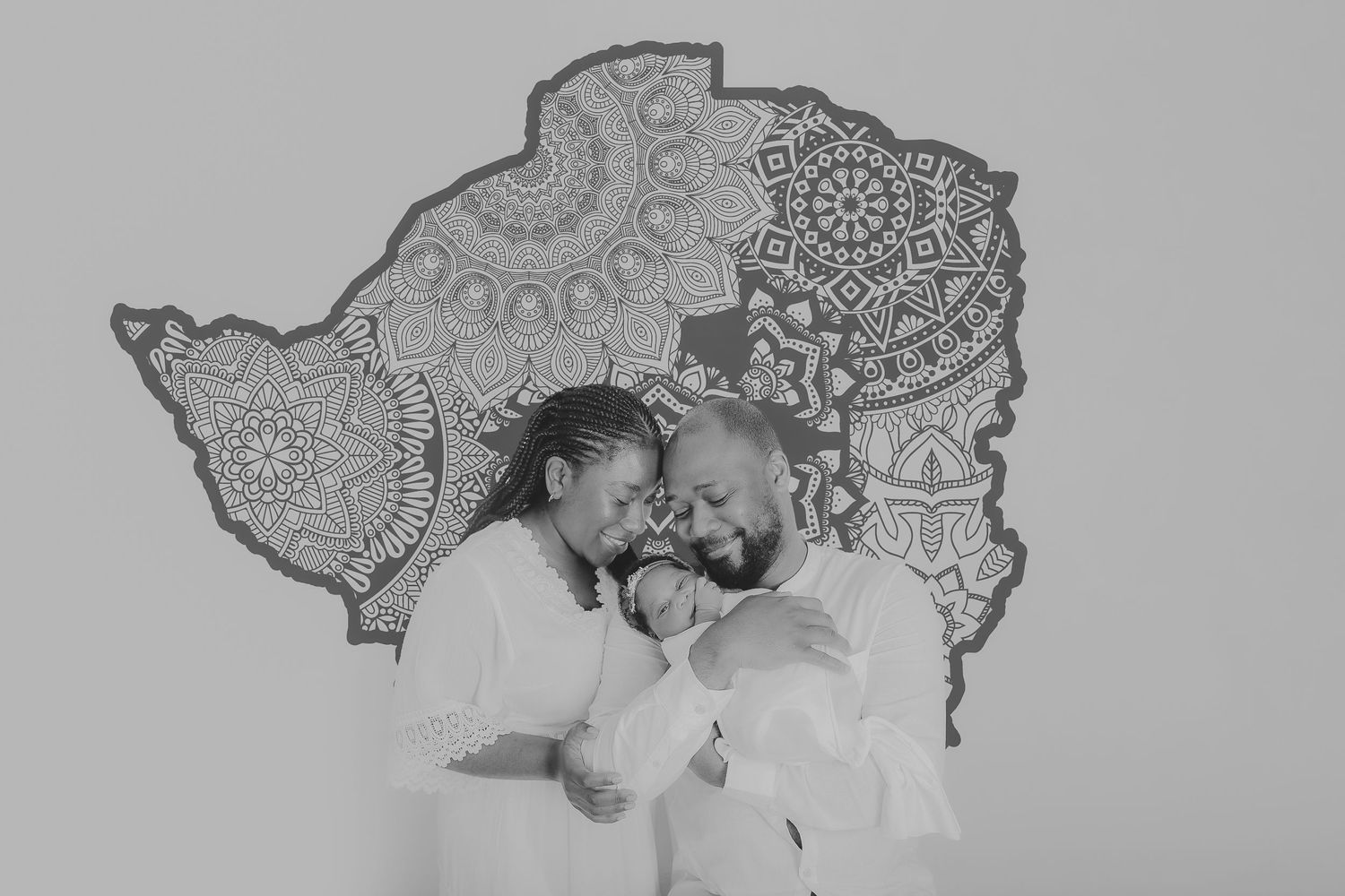 Artistic black and white overlay portraits of family embracing. Photographer. Hull. East Yorkshire. Photography