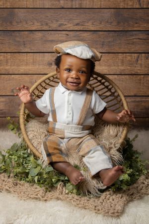 Sitter Session toddler boy in studio mississauga