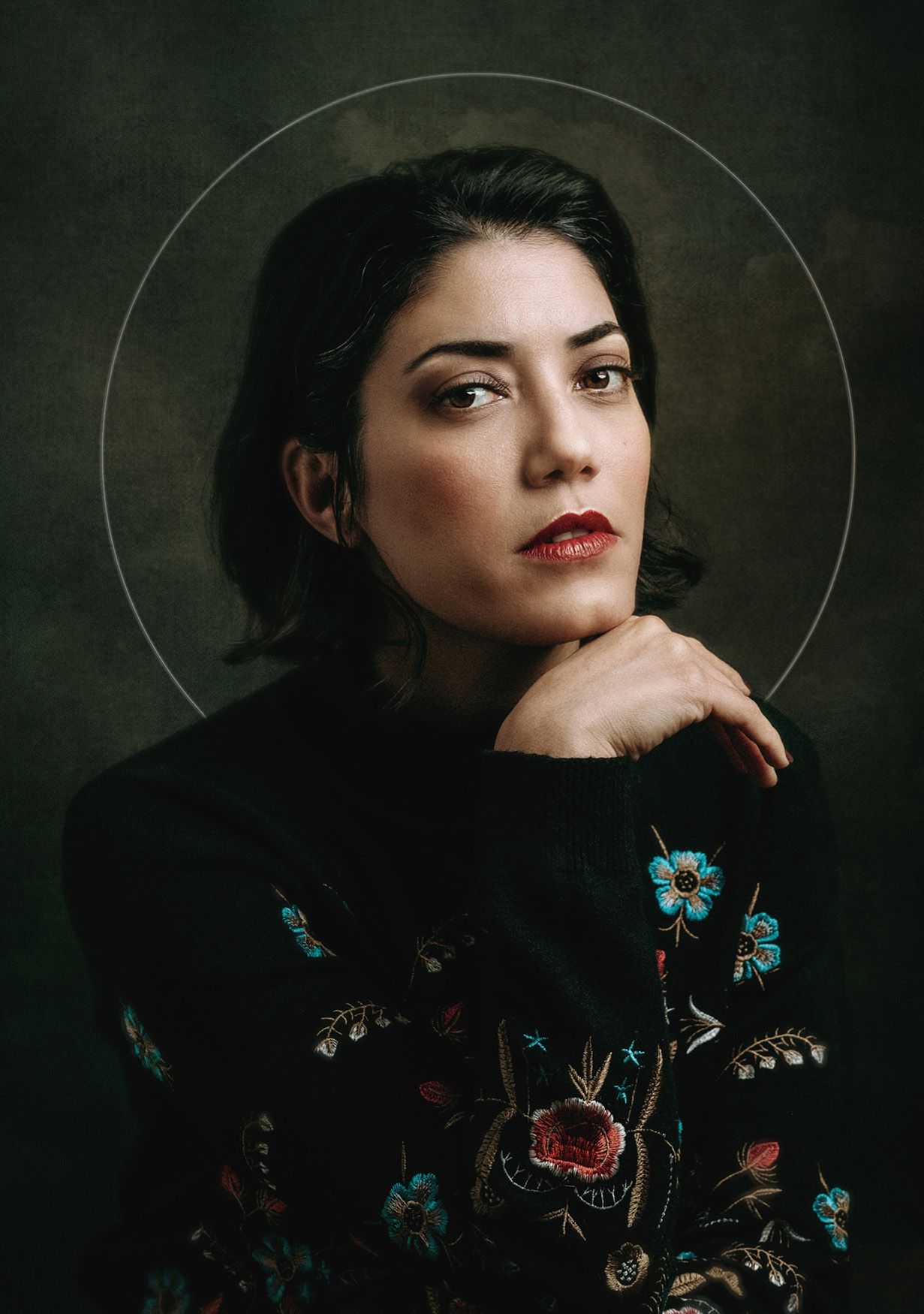 Portrait of a woman in a Studio. Modeling. Fine Art photography