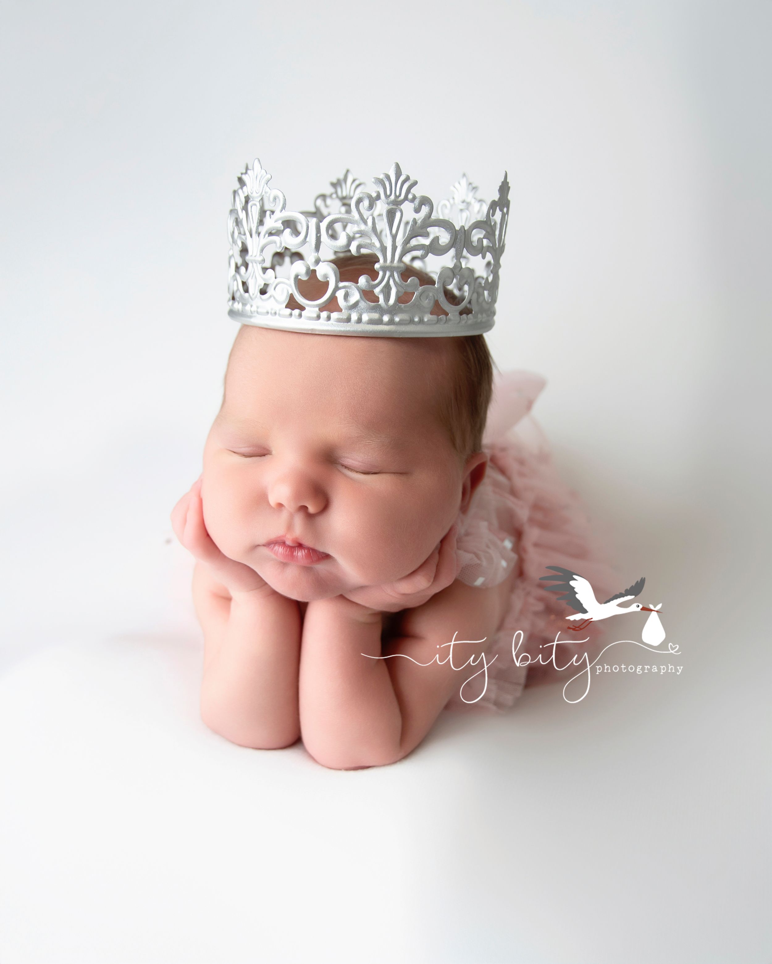 Chardon Newborn Photographer Baby Girl Photoshoot Girly Crown Photos