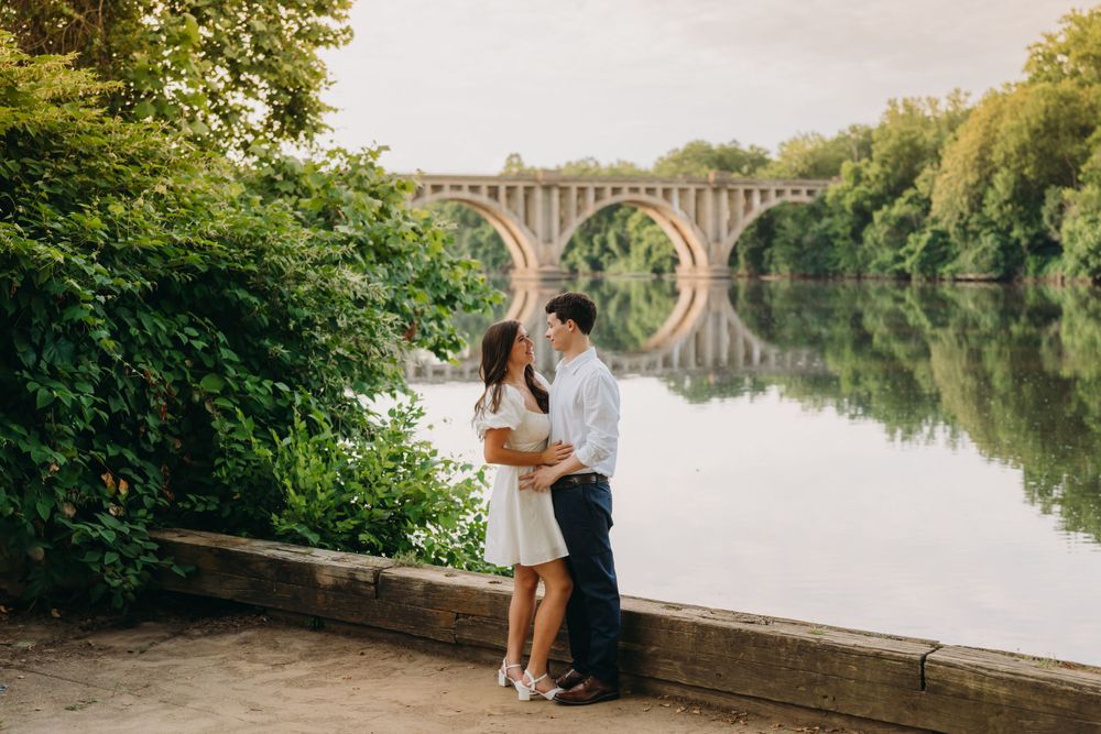 boy and girl embrace Engagement photography in Fredericksburg VA