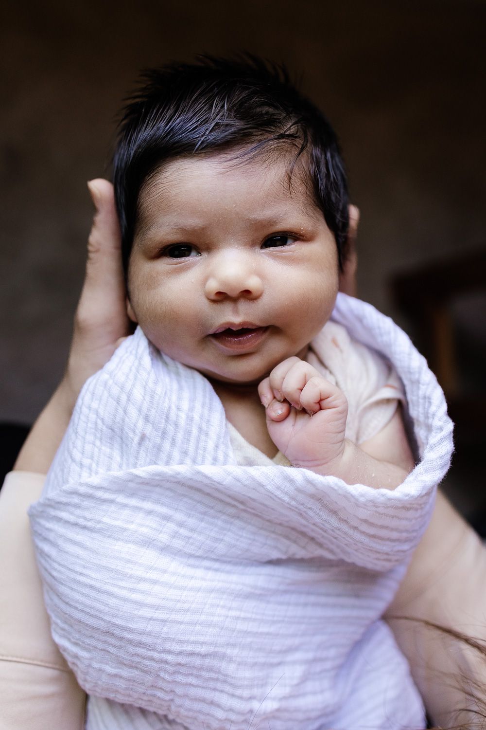 In-home lifestyle newborn photography session for San Jose family by Cindy Tucey Photography
