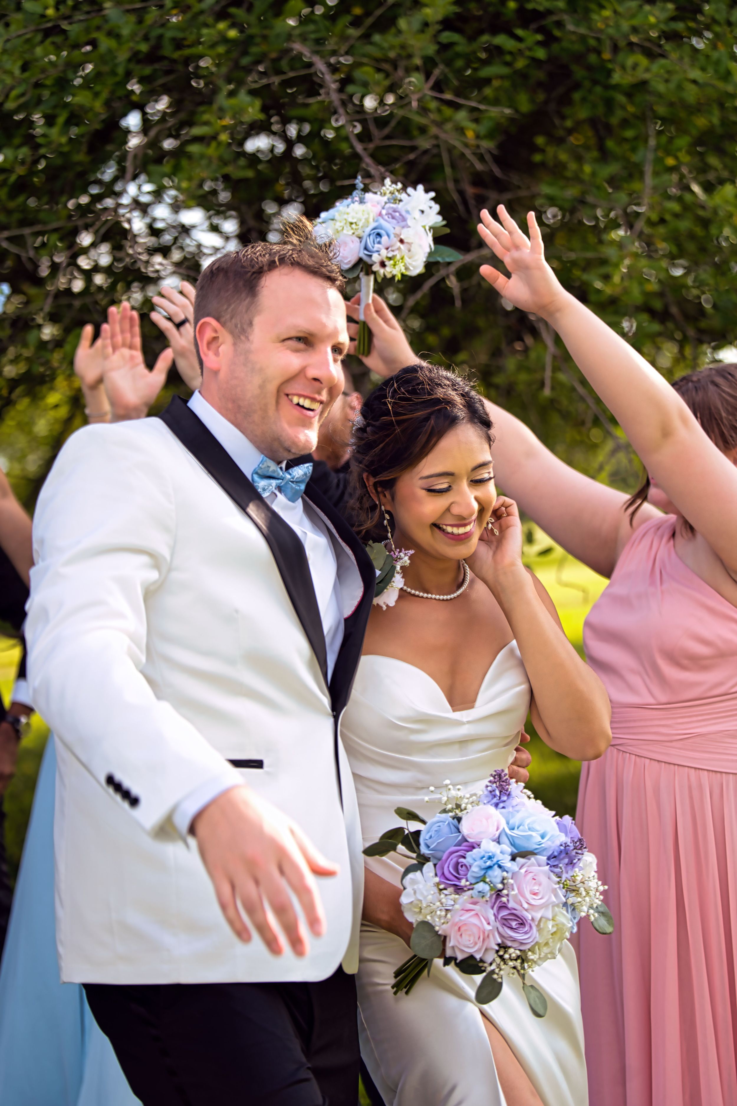 Bride and Groom Couple's portraits after the ceremony at a Morrow Ohio wedding venue : Cincinnati Wedding Photographer