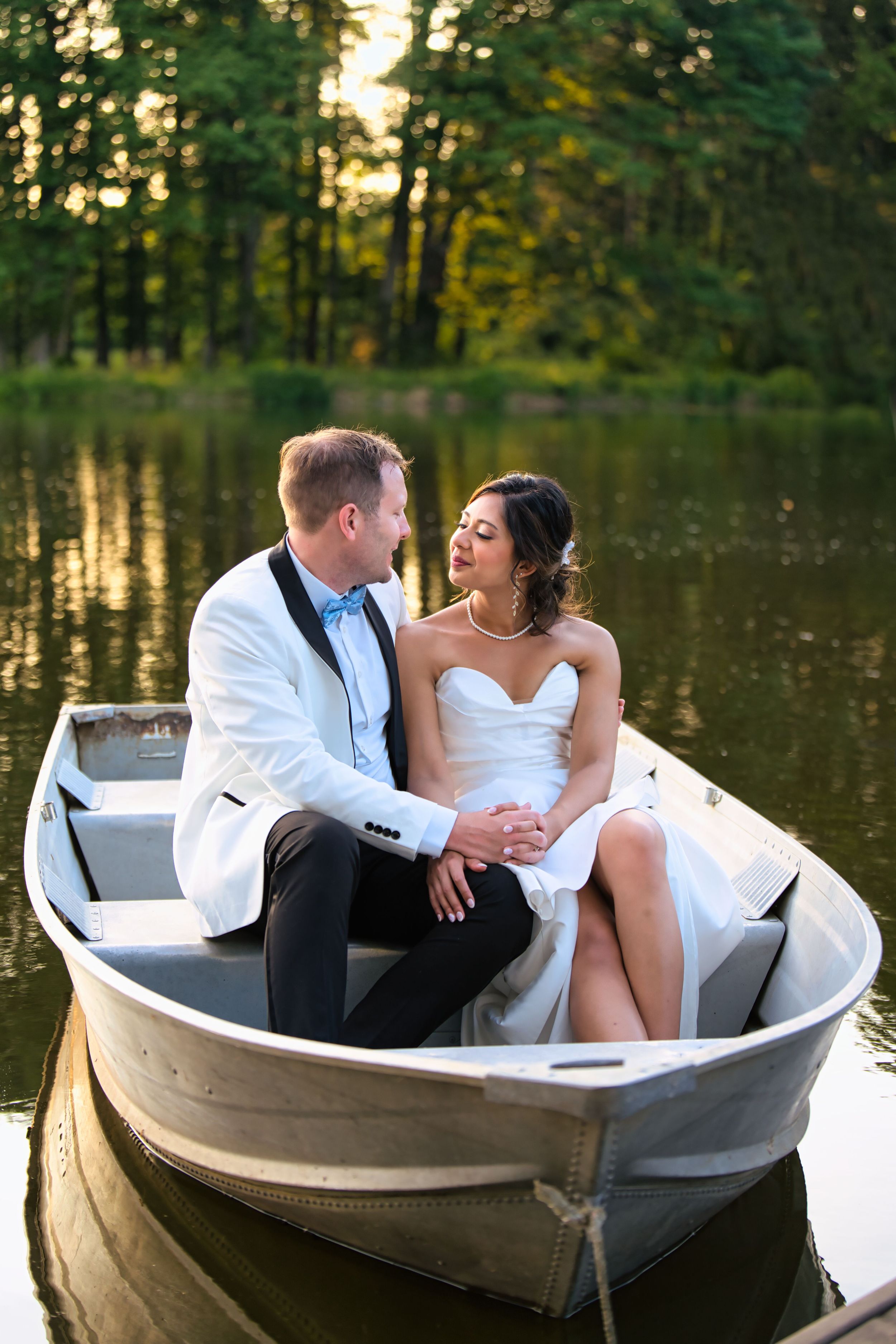 Bride and Groom Couple's portraits after the ceremony at a Morrow Ohio wedding venue : Cincinnati Wedding Photographer