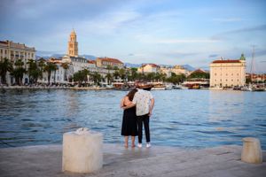 Engagement photo session in old town of Split, Croatia