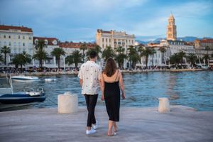 Engagement photo session in old town of Split, Croatia