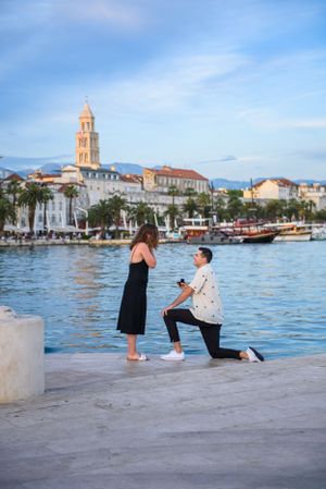 Engagement photo session in old town of Split, Croatia