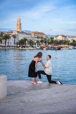 Engagement photo session in old town of Split, Croatia