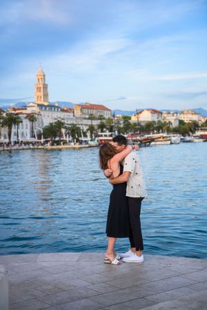 Engagement photo session in old town of Split, Croatia