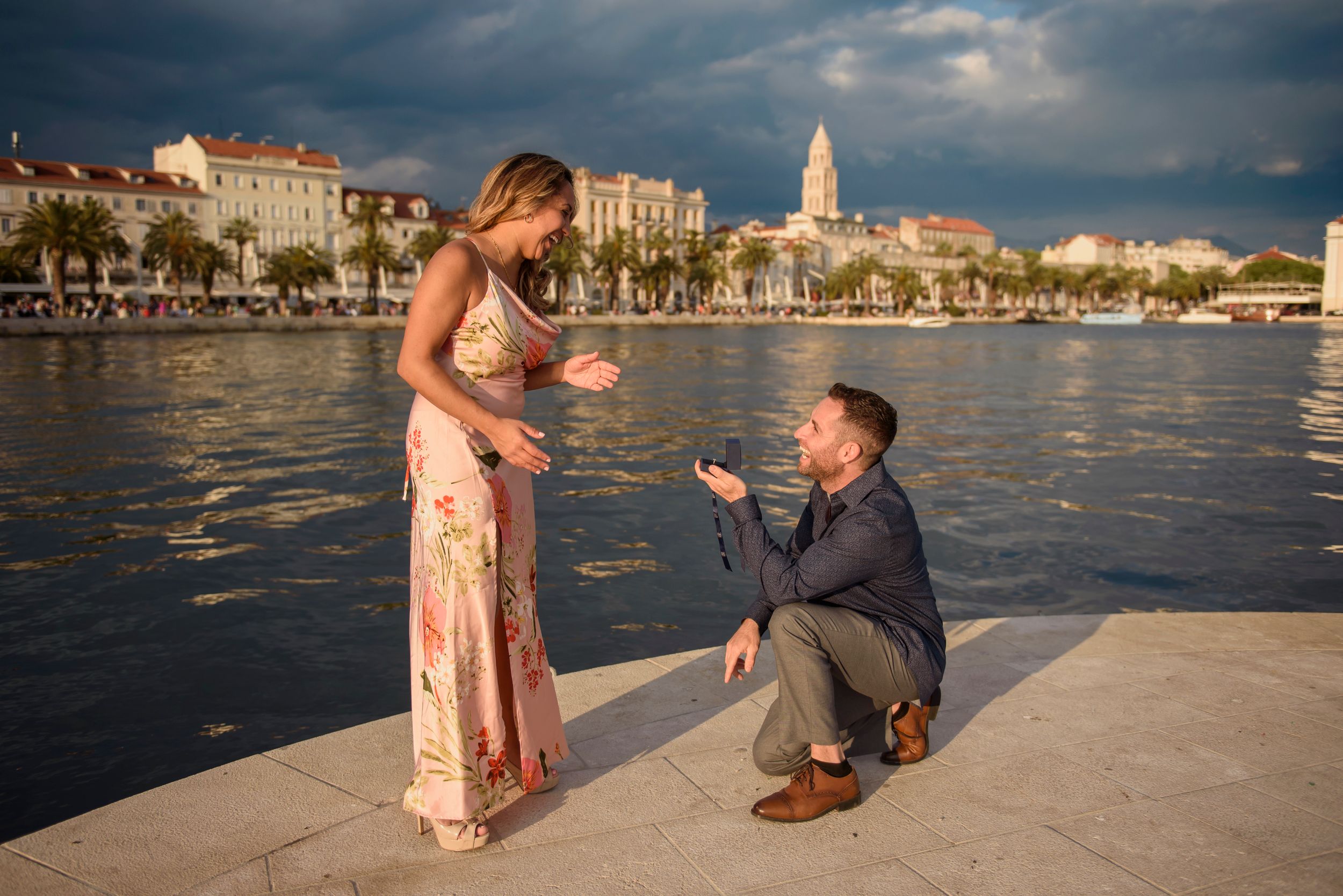 Engagement photo session in old town of Split, Croatia