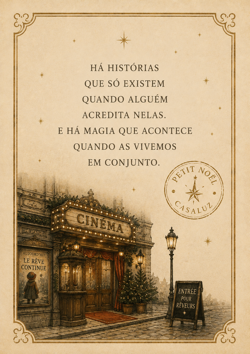 Cinema parisiense — histórias e magia que ganham vida quando acreditamos.
