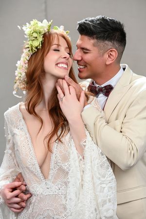 Luxury Engagement Portrait of Romantic Couple by Marley Domeck