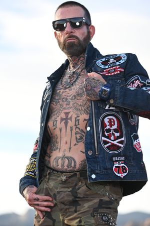 Editorial Desert Portrait of  Fashion Model Brad Croft for a Philipp Plein Campaign by Marley Domeck