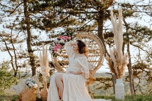 Boho fotózás dekorációval