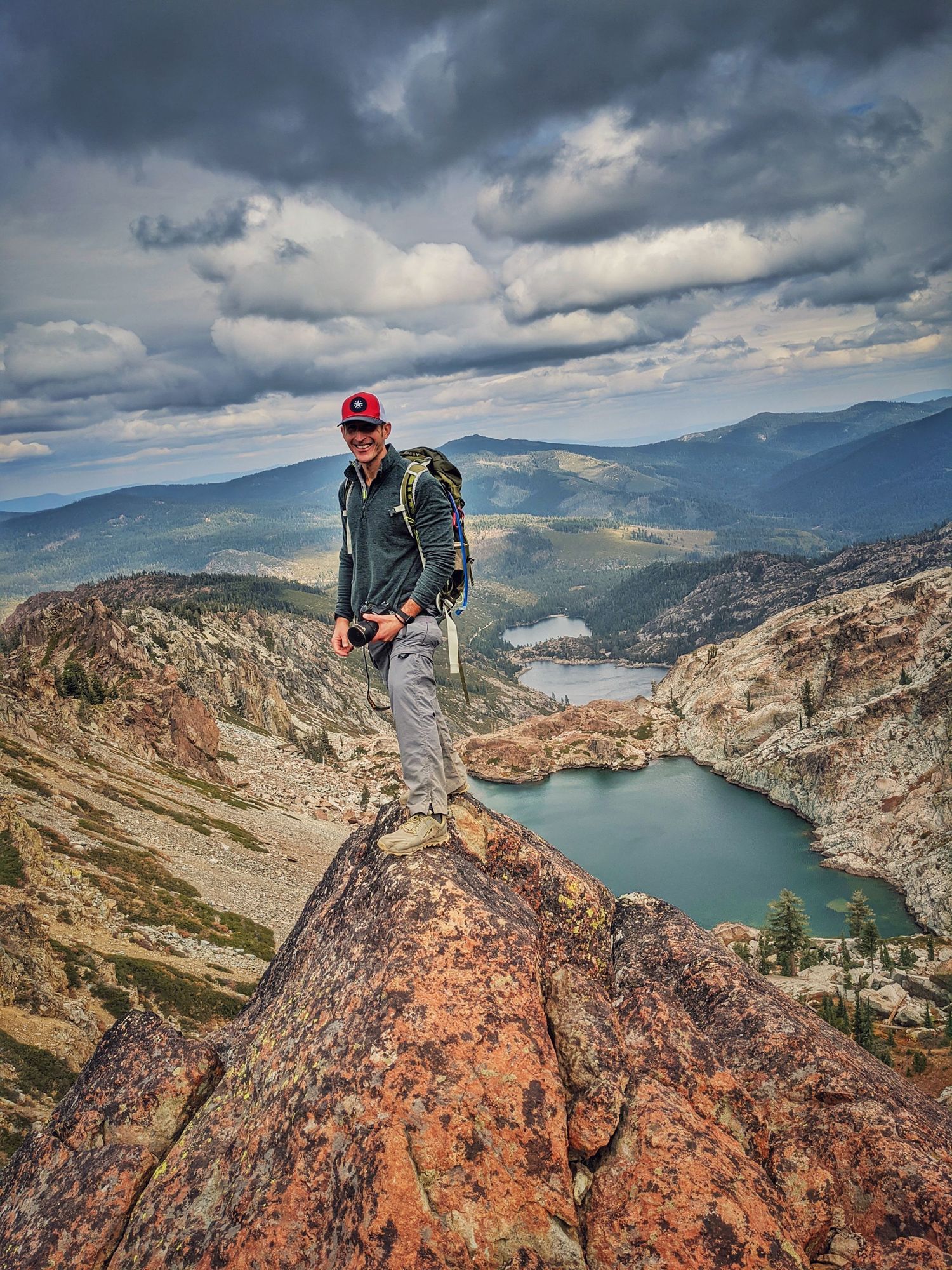 A photo of me standing on top of a mountain.