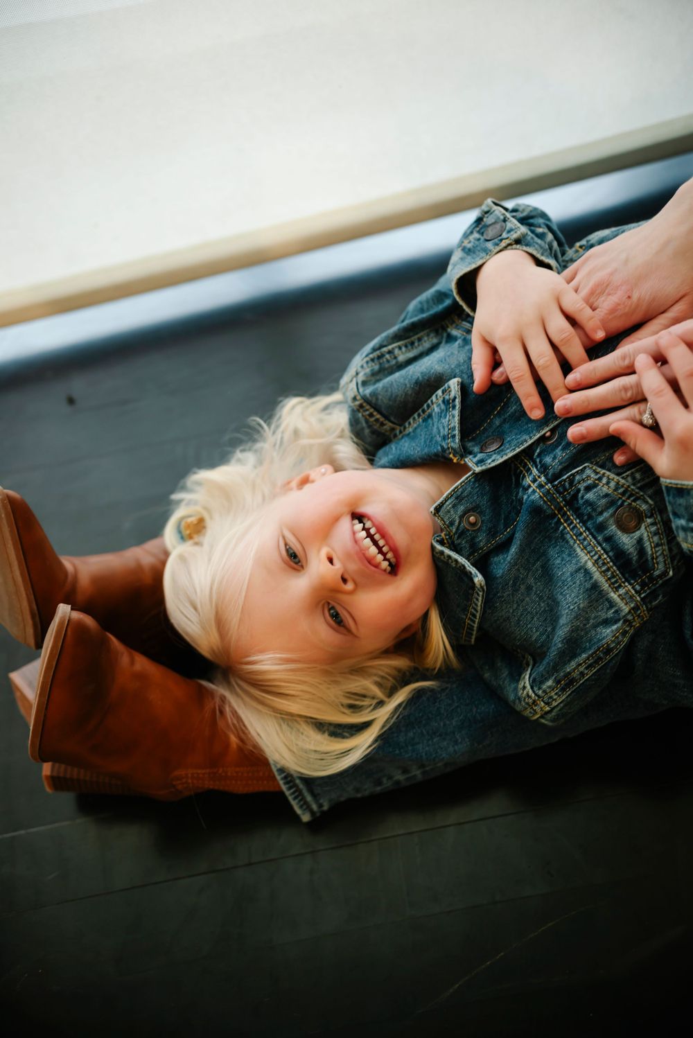 little girl smiling