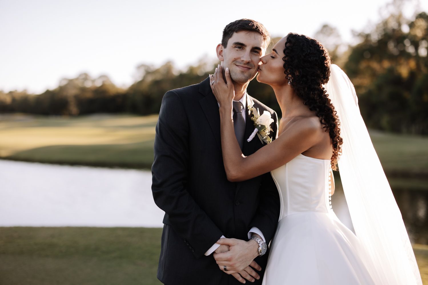 Jacksonville + St. Augustine Florida Wedding Photographer | St Johns Golf + Country Club Wedding Couple