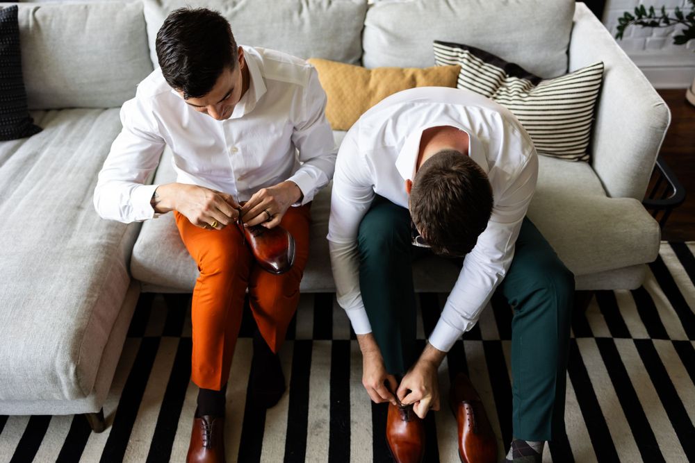 grooms getting ready