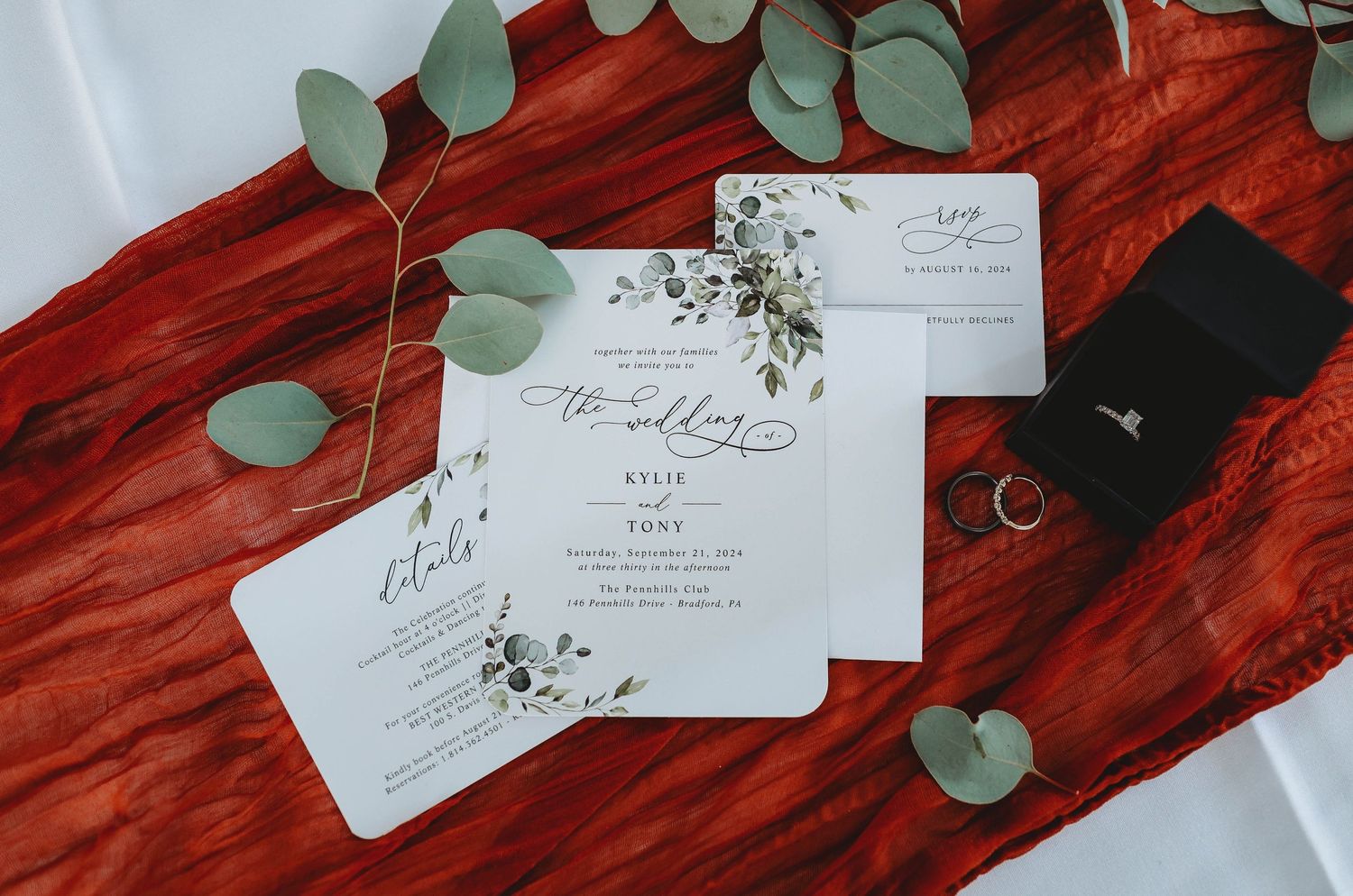 wedding flat lay, fall, florals photography