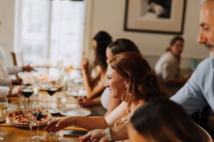Informal wedding reception. Wedding photography by Samantha Bateman.