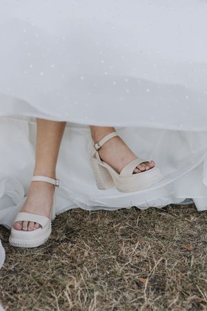 Bride's shoes. Wedding photography by Samantha Bateman.