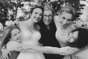 Bride, mother and women. Wedding photography by Samantha Bateman.
