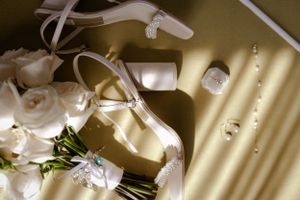 Wedding photography by Samantha Bateman, shoes and decor