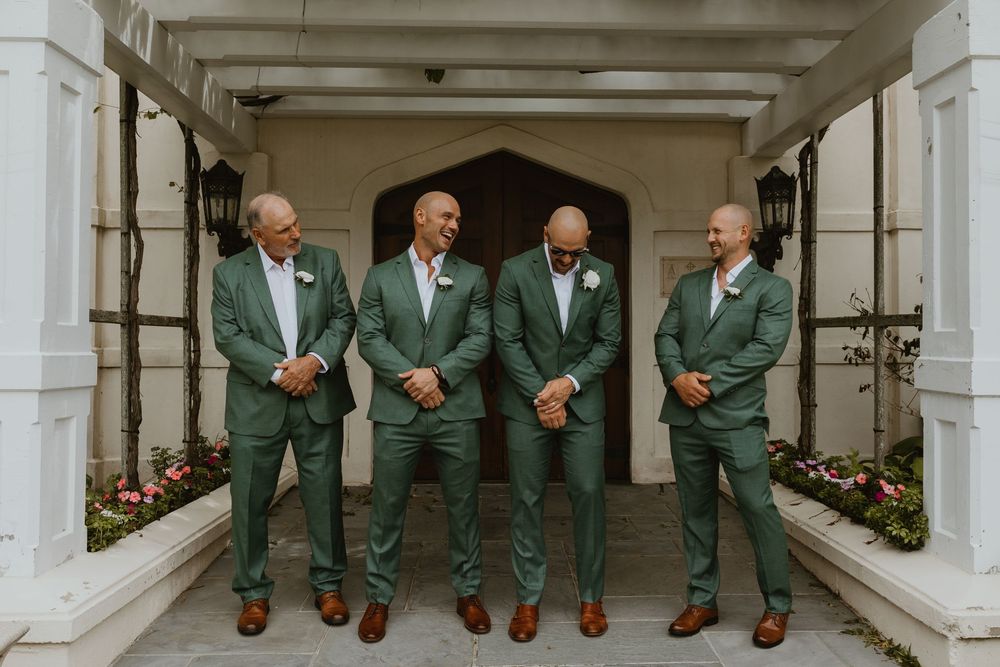 Long island wedding groomsmen portraits