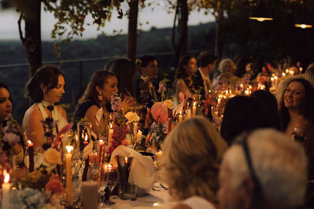 candlelight wedding dinner