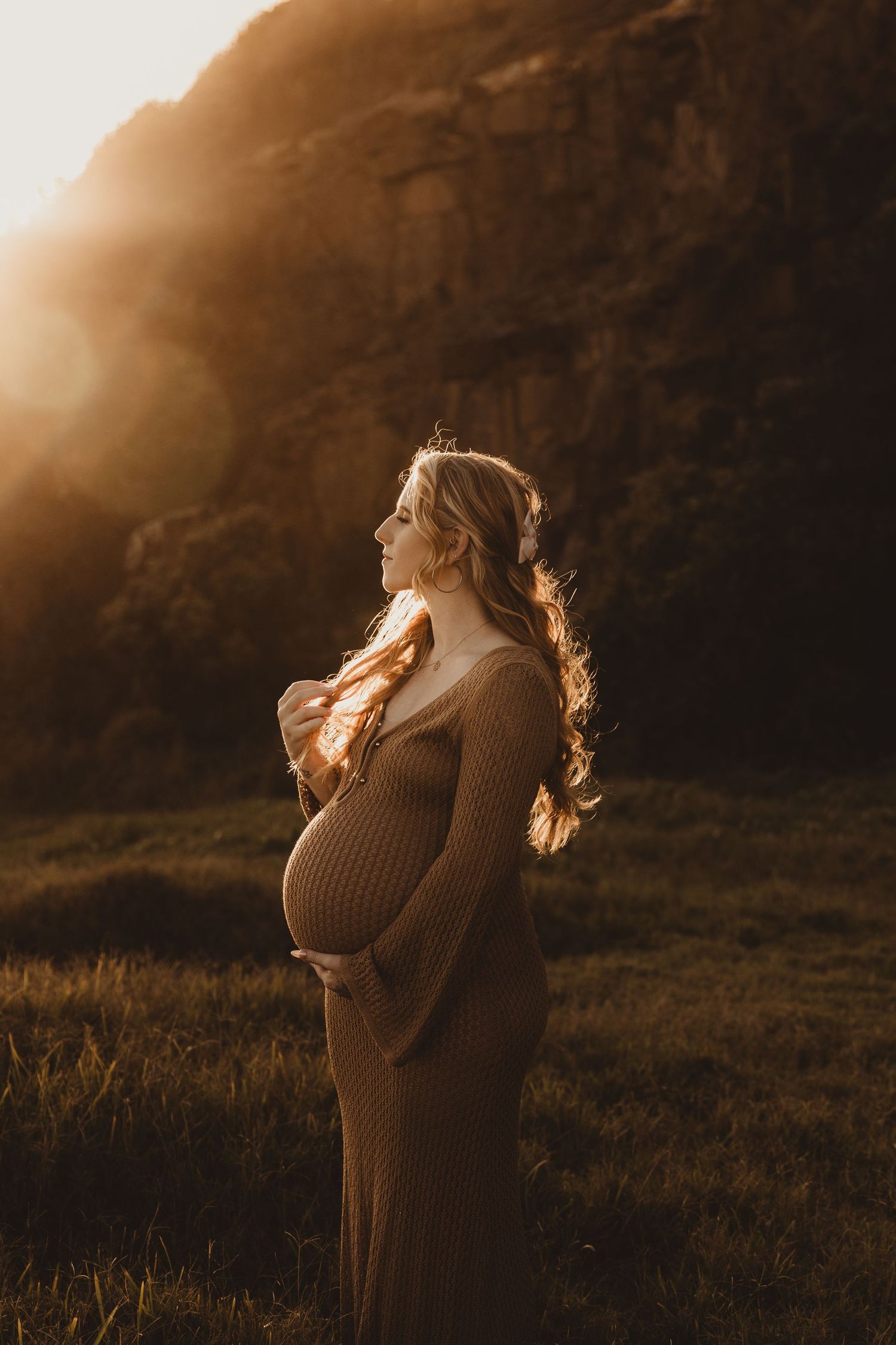 Family Maternity golden hour beach session photography client wardrobe couples photo session photographer mid north coast old bar taree